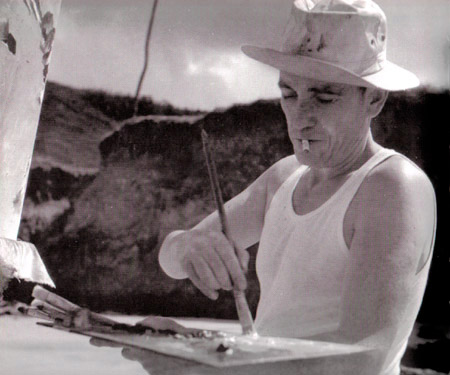 Cândido Portinari em seu Atelier, 1958. Fonte: Itaú Cultural